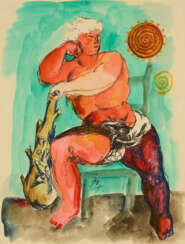 Sandro Chia. Untitled (sitzender Herkules)