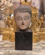 Обзор. Shakyamuni Buddha head in sandstone, Thailand, Ayutthaya, 17th century