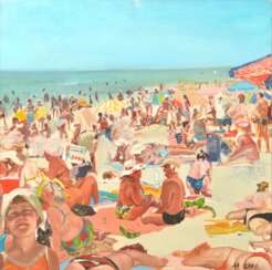 Oil painting Odessa beach by Anita Arbidane