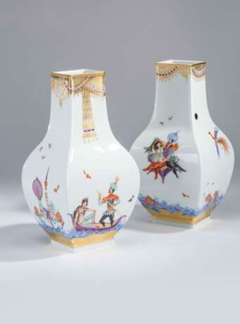Paar Vasen "1001 Nacht" Meissen, - photo 2