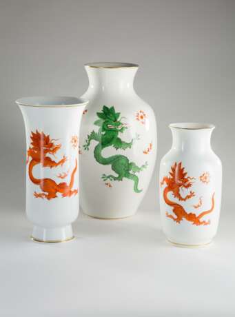 Große Vase Ming Drache, - photo 1