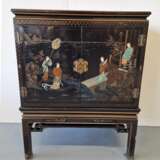 Oriental style cabinet Lacquered wood Asian Art Mid-20th century - photo 7