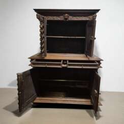 French Renaissance Revival Carved Oak Buffet &agrave; Deux Corps, 19 Century