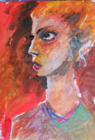 Светская львица Paper Mixed media Экспрессивный субъективизм Story-themed picture - photo 1