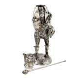 Figurine en argent accrocheuse et ironique Le Chat Potte. G&uuml;nther Grungessel. Hannau. 1883 Silber Eclecticism 19th century - Foto 7