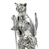 Figurine en argent accrocheuse et ironique Le Chat Potte. G&uuml;nther Grungessel. Hannau. 1883 Silber Eclecticism 19th century - Foto 9