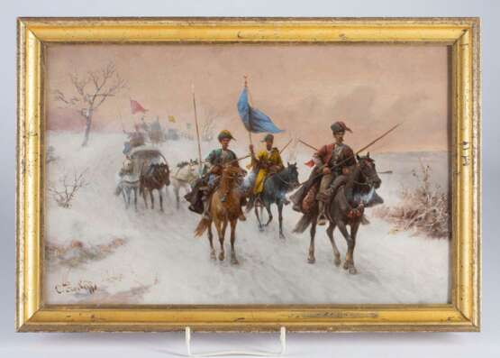 Gemälde "Kosaken zu Pferde". - Foto 1