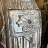 Late 17th Century Reliquary Bust of a Bishop in Gilded Wood Lackiertes Holz 17th century - Foto 7