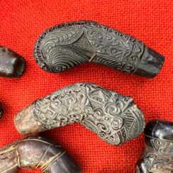 Collection of Kriss Handles, Java, Indonesia, Late 18th Early 19th Century