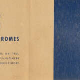 Yves Klein. Yves: Propositions Monochromes (Einladung zur Eröffnung der Ausstellung am 31.05.1957) - photo 1