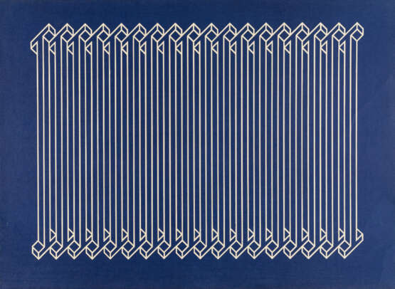 Nedo (Nedo Mion Ferrario). Blue Background and White Rays (Fondo Azul y Rayas Blancas) - photo 1