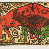 A. R. Penck (Ralf Winkler). 2 Bll.: Ohne Titel (Stier und Nashorn) – Ich als Frau - photo 1
