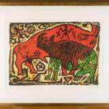 A. R. Penck (Ralf Winkler). 2 Bll.: Ohne Titel (Stier und Nashorn) – Ich als Frau - photo 3
