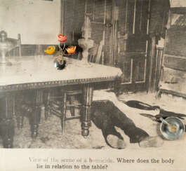 Daniel Spoerri. View of the Scene of a Homicide aus dem Zyklus Criminal Investigations