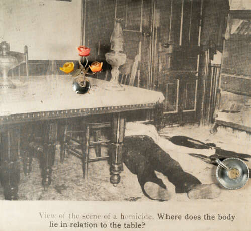 Daniel Spoerri. View of the Scene of a Homicide aus dem Zyklus Criminal Investigations - photo 1