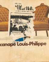 Jacques Villeglé. „Métro République“ Canapé Louis-Philippe