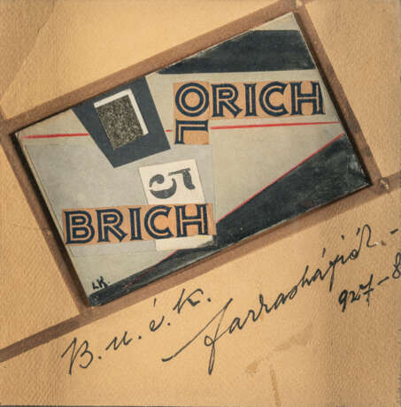 Lajos Kassák. Neujahrs-Postkarte - photo 1