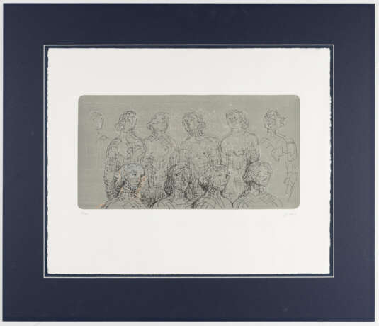 Henry Moore. Female figures with grey background - photo 2