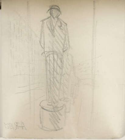 Anton Räderscheidt. Ohne Titel (Figur auf Sockel) - photo 2 Anton Räderscheidt. Ohne Titel (Figur auf Sockel) - photo 2