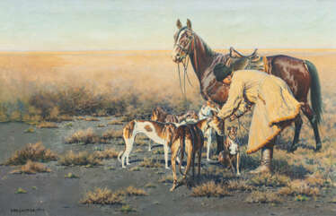 Hugo Ungewitter. Kosakenreiter mit seinen Hunden