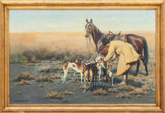 Hugo Ungewitter. Kosakenreiter mit seinen Hunden - photo 3 Hugo Ungewitter. Kosakenreiter mit seinen Hunden - photo 3