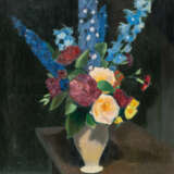 Theodor Werner. Stillleben mit Rosen, Nelken und Rittersporn - photo 1