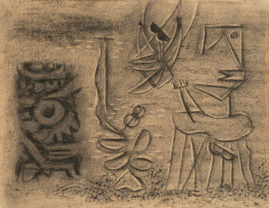 Willi Baumeister. Komposition mit Urgestalt und Schaukel - Foto 1