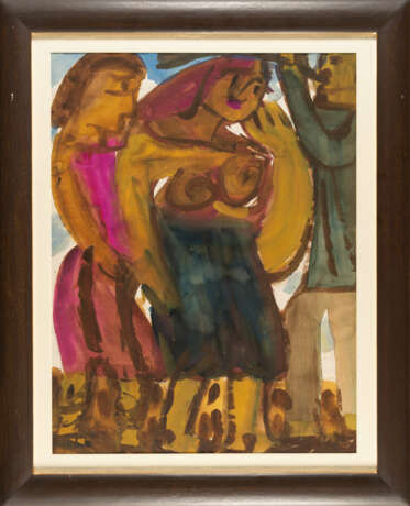 Hap Grieshaber. Figürliche Szene mit Bläser - photo 4