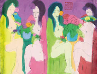 Walasse Ting. Vier Geishas