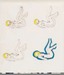 Tom Wesselmann. Multiple Study for Sunset Nude with Picasso