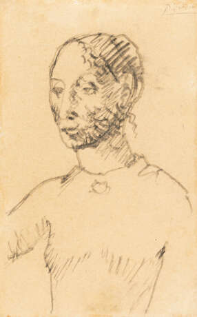 Pablo Picasso. Recto: Buste de femme (buste de Gosolane)- verso: Femme nue debout - photo 1