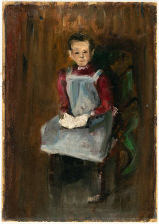 Paula Modersohn-Becker. Recto: Seated child with a book on his lap - Verso: Pond with Logs - фото 2