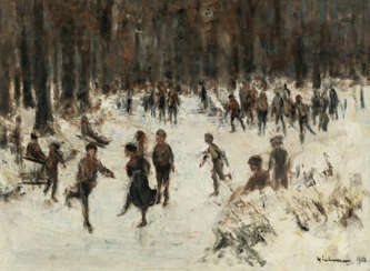 Max Liebermann. Skaters in the Tiergarten