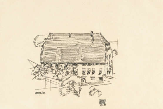 Egon Schiele. "Vom Berg Isel" (Farmhouse on Mount Isel) - photo 1
