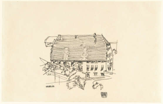Egon Schiele. "Vom Berg Isel" (Farmhouse on Mount Isel) - photo 2