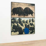 John Baldessari. Two Bison/Group of Bison (with blue shape) - фото 1