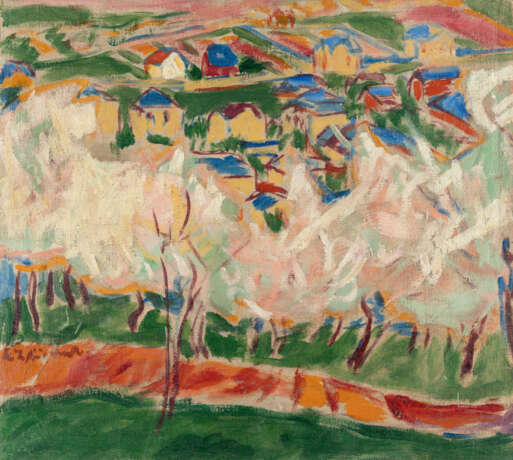 Ernst Ludwig Kirchner. Recto: Landscape with white blossoming trees - Verso: Acrobatic dancer - фото 1 Ernst Ludwig Kirchner. Recto: Landscape with white blossoming trees - Verso: Acrobatic dancer - фото 1