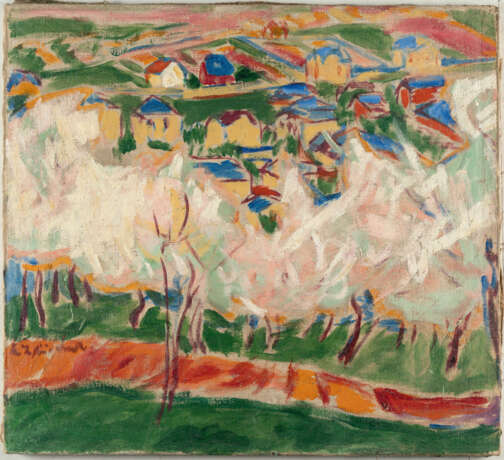 Ernst Ludwig Kirchner. Recto: Landscape with white blossoming trees - Verso: Acrobatic dancer - фото 2 Ernst Ludwig Kirchner. Recto: Landscape with white blossoming trees - Verso: Acrobatic dancer - фото 2