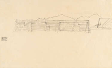 Egon Schiele. Heuhütten