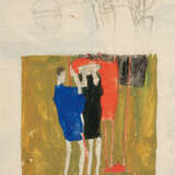 Egon Schiele. Recto: Two men - Verso: Small figure sketches - photo 1