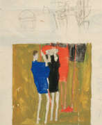 Egon Schiele. Egon Schiele. Recto: Two men - Verso: Small figure sketches