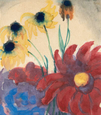 Emil Nolde. Dahlias and rudbeckias - фото 1