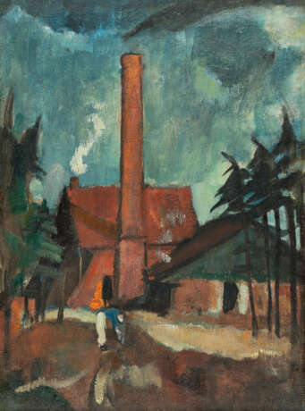 Hermann Stenner. Recto: Brickworks - Verso: Standing Madonna - photo 1 Hermann Stenner. Recto: Brickworks - Verso: Standing Madonna - photo 1