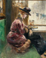 Lesser Ury. Lady in a Café, Berlin