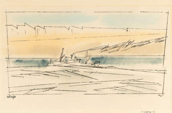 Lyonel Feininger. "Freighter II" - photo 1 Lyonel Feininger. "Freighter II" - photo 1