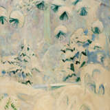 Oskar Moll. Snowy landscape with red bridge - photo 1