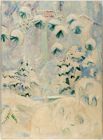 Oskar Moll. Snowy landscape with red bridge - photo 2 Oskar Moll. Snowy landscape with red bridge - photo 2