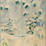 Oskar Moll. Snowy landscape with red bridge - photo 2