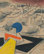 Aperçu. Willi Baumeister. „Relief-Bild mit blauem Kreis“ (Relief picture with blue circle)