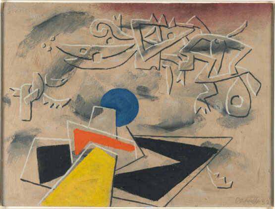 Willi Baumeister. „Relief-Bild mit blauem Kreis“ (Relief picture with blue circle) - photo 2 Willi Baumeister. „Relief-Bild mit blauem Kreis“ (Relief picture with blue circle) - photo 2